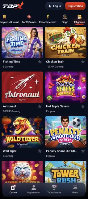Listado completo de títulos disponibles en TopX desde el celular